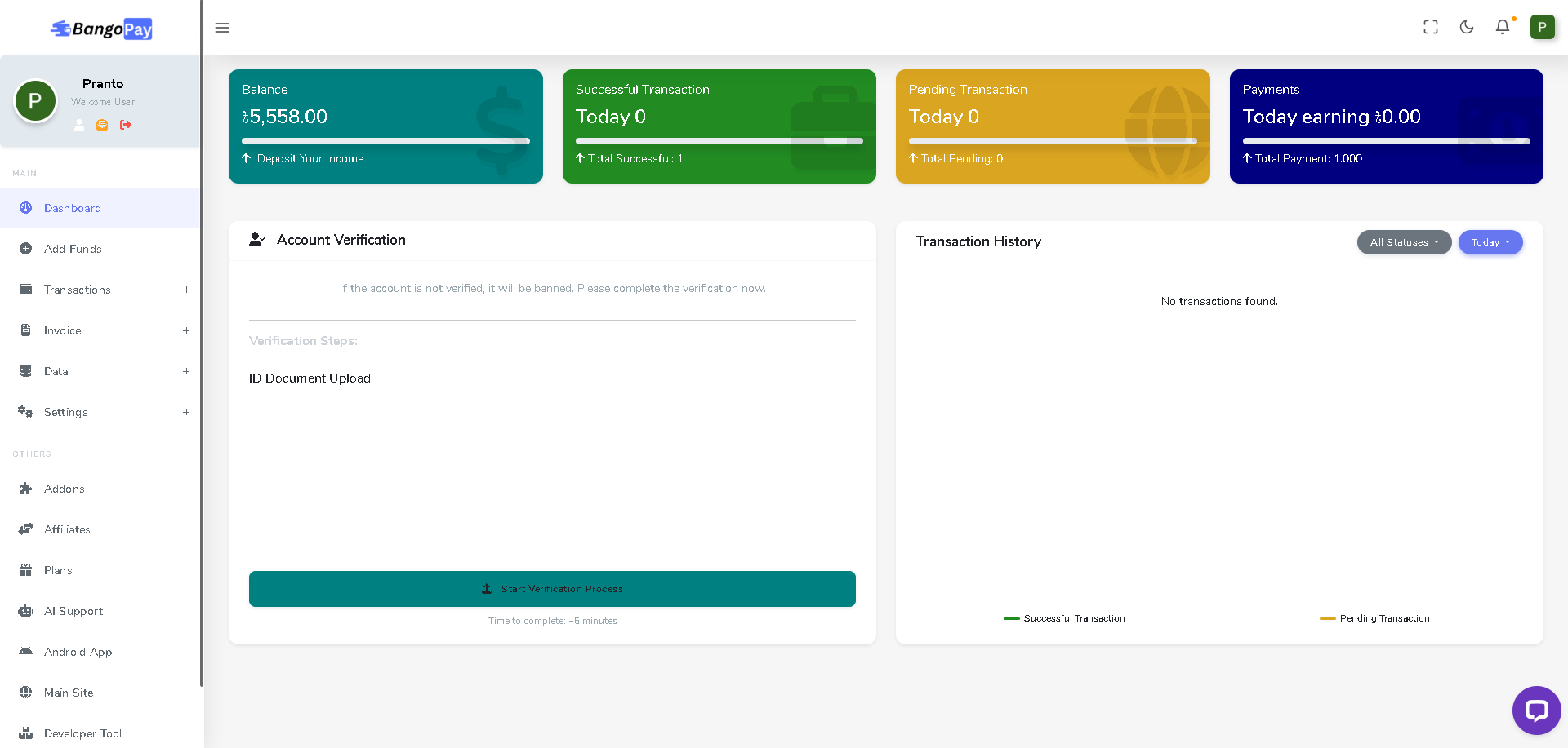 autopaylab Transaction Dashboard Preview